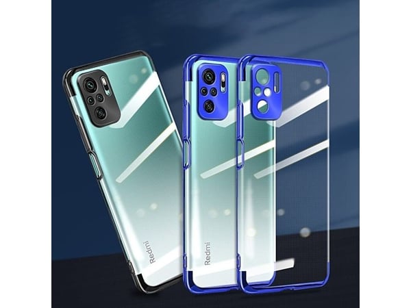 Gjennomsiktig farget gel TPU-ramme deksel til Xiaomi Redmi Note 10 5G / Poco M3 Pro - blå