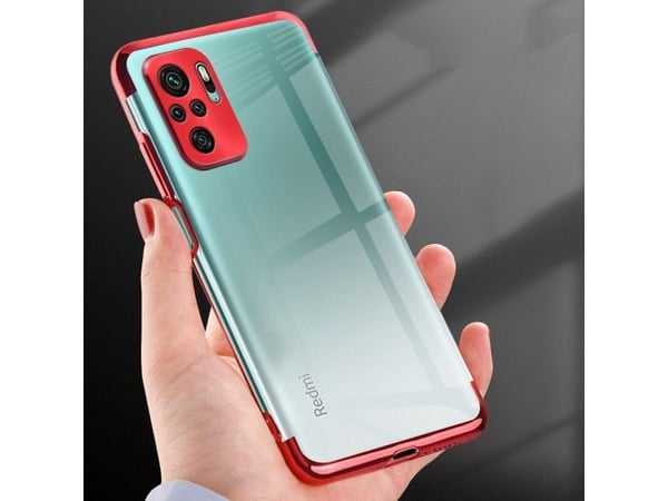 Hurtel klart fargeswitch Gel TPU elektropletteringsramme til Xiaomi Redmi Note 10 5G / Poco M3 Pro - svart