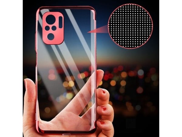 Hurtel klart färgskal Gel TPU eloxerad ram för Xiaomi Redmi Note 10 5G / Poco M3 Pro - svart