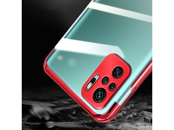 Hurtel klart färgskal Gel TPU eloxerad ram för Xiaomi Redmi Note 10 5G / Poco M3 Pro - svart