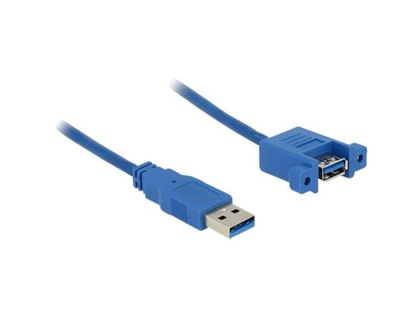 DeLOCK Panel-mount - USB-kaapeli - USB Type A (hun) til USB Type A (han) - USB 3.0 - 1 m - USB 3.0 - 1 m
