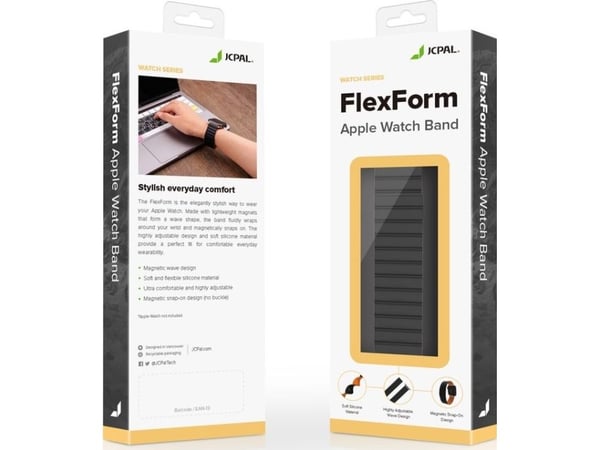 Jcpal FlexForm rem til Apple Watch, svart (38/40/41mm)