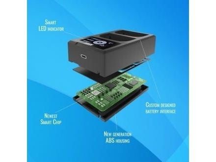 Newellin kameran laturi Newell FDL-USB-C kaksikanavainen laturi LP-E17-akuille