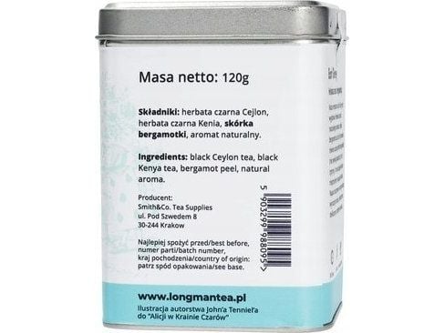 Long Man Tea Earl Grey – urtete i løsvekt i boks 120 g