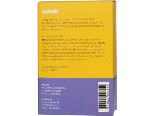 Finansdepartementet - Moomin Rooibos Cranberry - 20 teposer