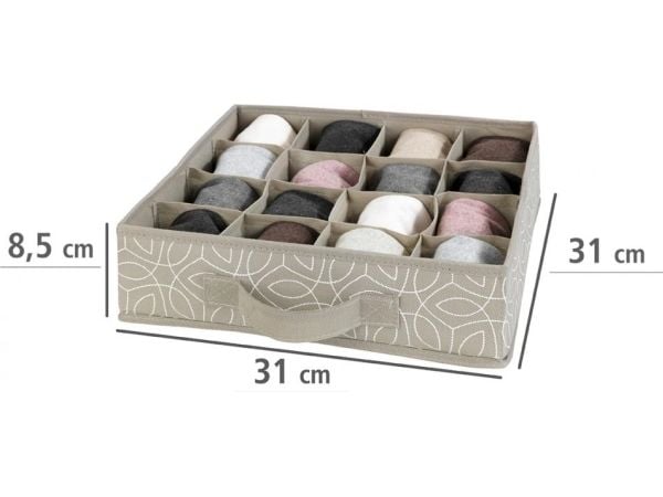 Wenko organizer 16-delt 31 x 8,5 cm rør i polypropylen