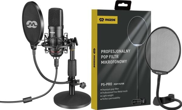 USB gamingmikrofon Mozos USB MKIT-900PRO + popfilter PS-PRO
