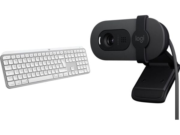 Klawiatura Logitech MX Keys S for Mac (920-011638) + Brio 100 (960-001585)