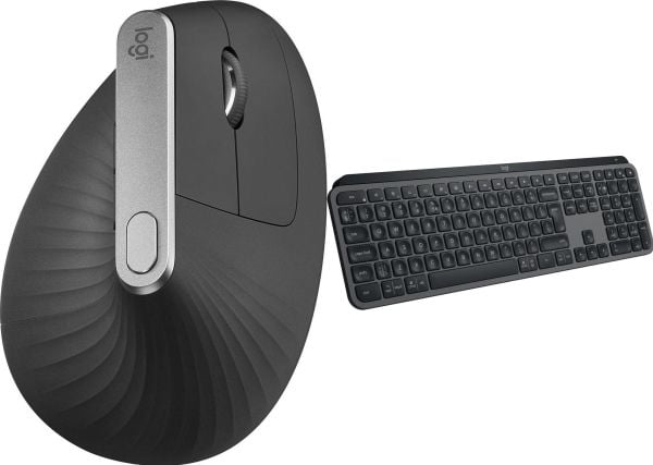 Logitech MX Vertical ergonomisk mus (910-005448) + MX Keys S trådløst tastatur (920-011587) graphite US