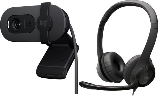 Logitech Brio 100 webkamera (960-001585) + H390 (981-000406)