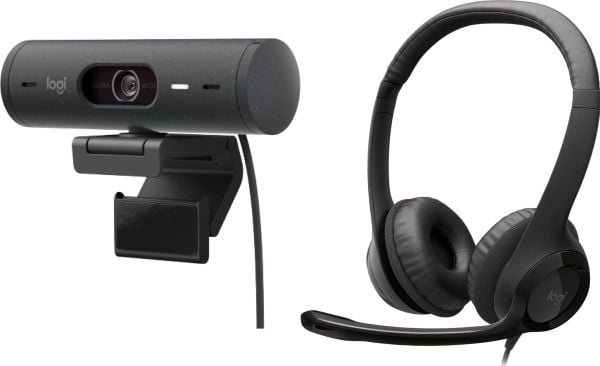 Logitech Brio 500 webkamera grafitt (960-001422) + H390 (981-000406)