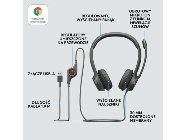 Logitech C270 nettverkskamera (960-001063) + H390 (981-000406)