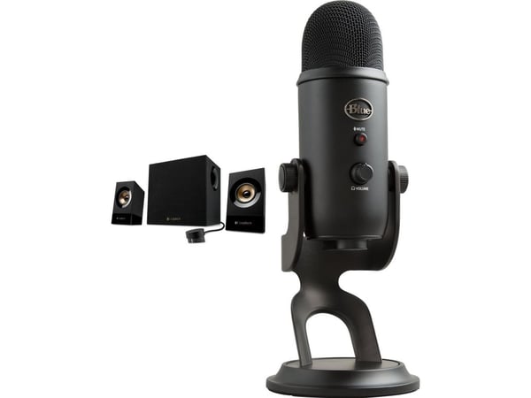 Datamaskinhøyttalere Logitech Z533 (980-001054) + Yeti USB Blackout (988-000229)