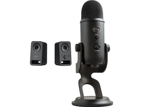 Datam høyttalere Logitech Z150 (980-000814) + Yeti USB Blackout (988-000229)