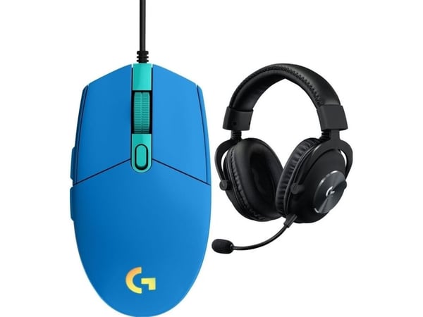 Gamingmus Logitech G102 Lightsync (910-005801) + G Pro X svart (981-000818)