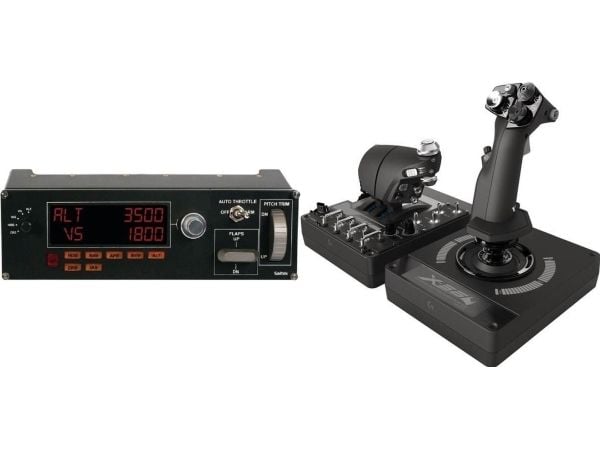 Logitech G Saitek Pro Flight Multi Panel joystick USB (945-000009) + G X56 HOTAS (945-000059)