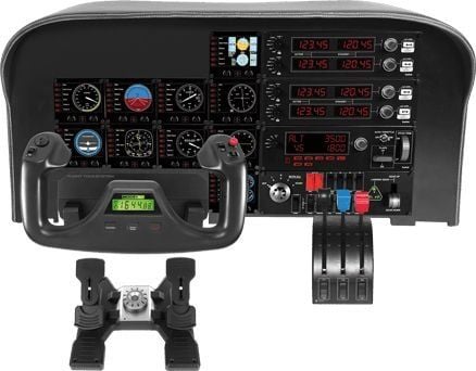 Logitech G Saitek Pro Flight Multi Panel joystick USB (945-000009) + G X56 HOTAS (945-000059)