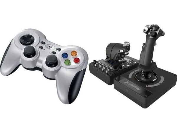 Logitech F710 trådløs gamepad (940-000145) + G X56 HOTAS (945-000059)