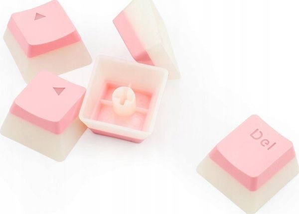 Gamingtangentbord Redragon K606 Lakshmi Red switch (K606-OG&GY&BK) + A130 PBT doubleshot pink keycaps (A130 Pink)