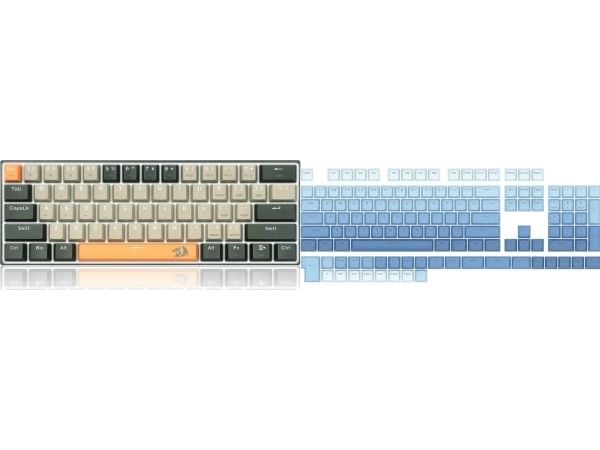 Redragon K606 Lakshmi gamingtastatur Red switch (K606-OG&GY&BK) + Ombre keycaps (A134)