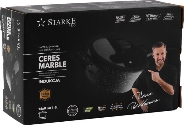 Starke Pro gryte med lokk Ceres Marble 1,6 l