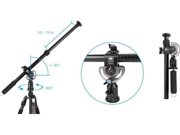 Sirui HA-77, 77 cm, 1/4, 3/8", Aluminium, Sort
