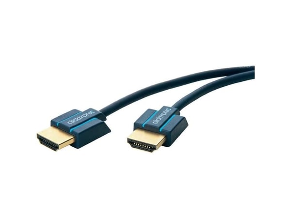 ClickTronic 70702, 1 m, HDMI Type A (Standard), HDMI Type A (Standard), 3840 x 2160 piksler, 3D, Blå