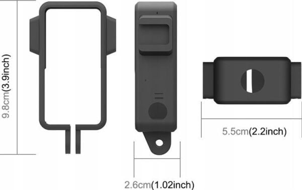 PUZL monteringsramme/etui 2x ISO for DJI Action 2 / PU572B