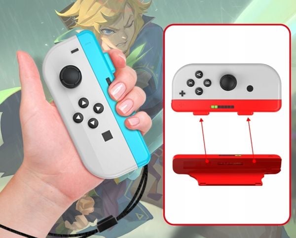 JYS grep/handtak til Joy-Con blå-rød
