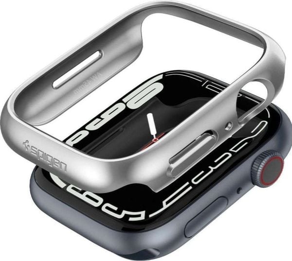 Spigen ACS04178, Etui, Smartklokke, Grafitt, Apple, Watch Series 7 (45mm), Polykarbonat (PC)