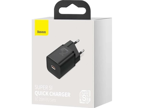 Veggopplader-base Baseus Super Si 25W 3A 1x USB-C svart CCSP020101