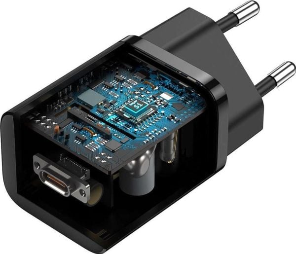 Veggopplader-base Baseus Super Si 25W 3A 1x USB-C svart CCSP020101