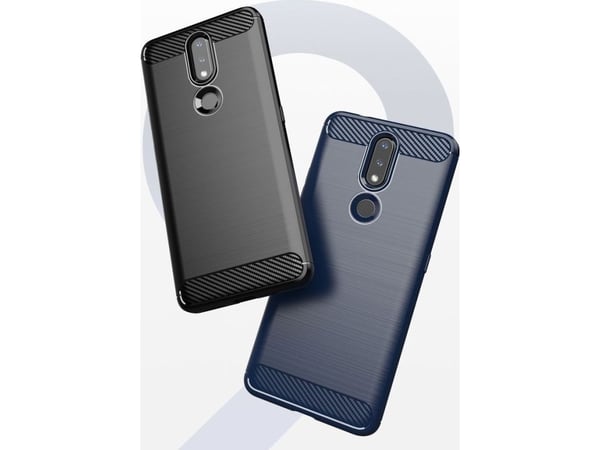 Hurtel Carbon Case joustava kotelo Nokia 2.4 musta