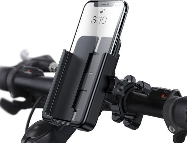 Wozinsky metall mobilholder til sykkel og scootere - svart (WBHBK3)