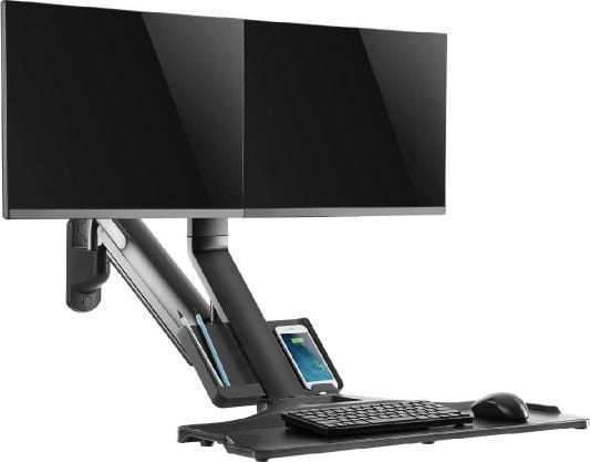 Maclean Dual Monitor Wall Mount and Keyboard MC-633 för 17"-27" skärmar