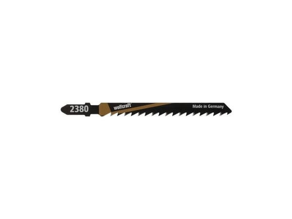 wolfcraft GmbH 2380000, Stikksagblad, Løvtre, MDF, Mykt tre, High Carbon Steel (HCS), Sort, Hvit, Gult, 7,5 cm, 4 mm