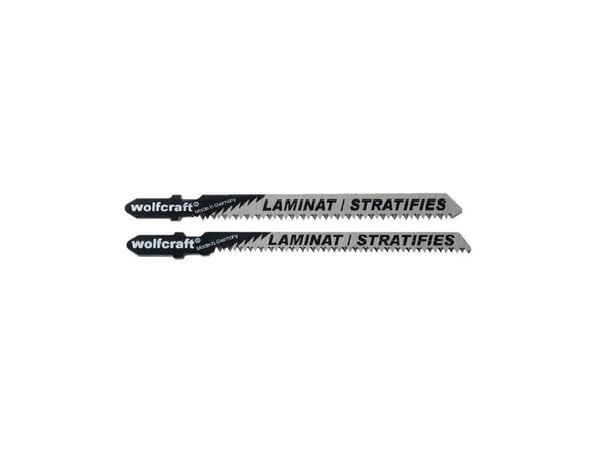 wolfcraft GmbH 2379000, Stikksagblad, Sponplate, Laminat, Parkett, High Carbon Steel (HCS), Rustfritt stål, 7,5 cm, 1,65 mm