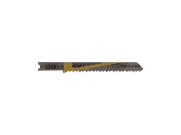 wolfcraft GmbH 4006885230507, Stikksagblad, Plast, Tre, High Carbon Steel (HCS), Grå, Gult, 6 cm, 2,5 mm