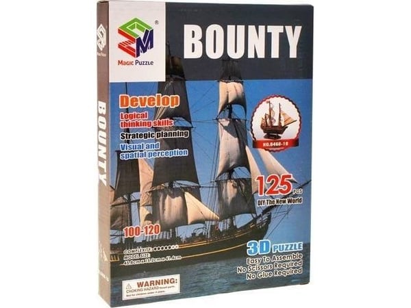 Jokomisiada 3D-puslespill skip Bounty marinefartøy 125 el ZA2599