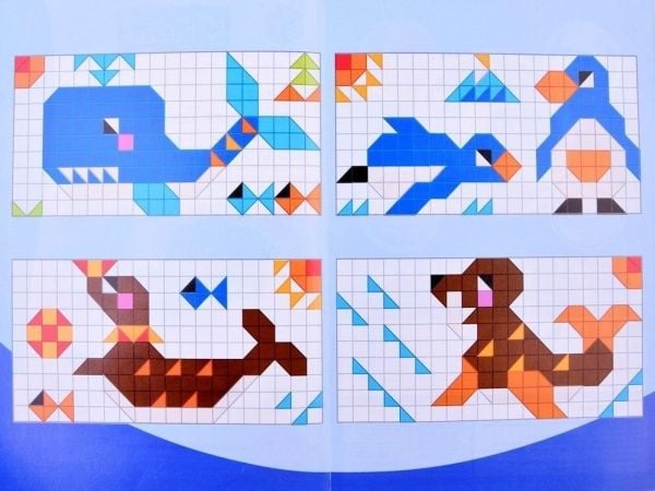 Jokomisiada utbildningspussel mosaikklossar med bilder ZA2667