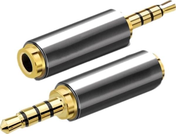 Mozos AV-sovitin Jack 2.5mm - Jack 3.5mm hopea (MA3525)