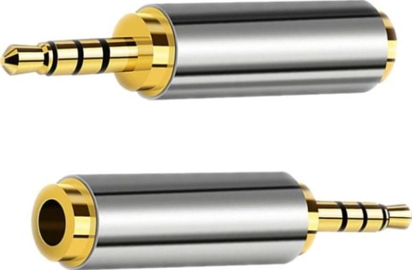 Mozos AV-sovitin Jack 2.5mm - Jack 3.5mm hopea (MA3525)