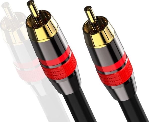 Mozos RCA (Cinch) til RCA (Cinch) kabel 3 m svart MCABLE-RR