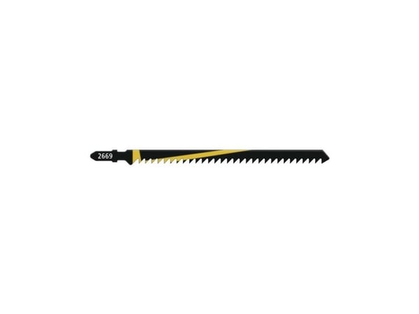 wolfcraft GmbH 2669000, Stikksagblad, Sponplate, Løvtre, Kryssfiner, High Carbon Steel (HCS), 12,5 cm, 4 mm, 10 cm