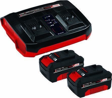 Einhell 2x 4.0Ah & Twincharger Kit PXC, Batterier medfølger