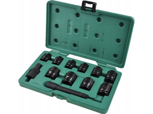 SATA 1/2" IMPACT socketsett 12 stk.