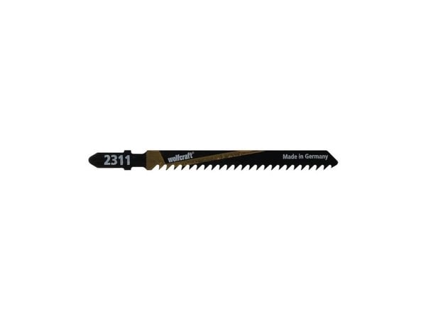 wolfcraft GmbH 2311000, Stikksagblad, Sponplate, Kryssfiner, Mykt tre, High Carbon Steel (HCS), 7,5 cm, 3 mm, 5 cm