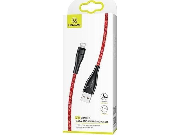 USB-kabel USAMS USB-A til Lightning 1 m rød