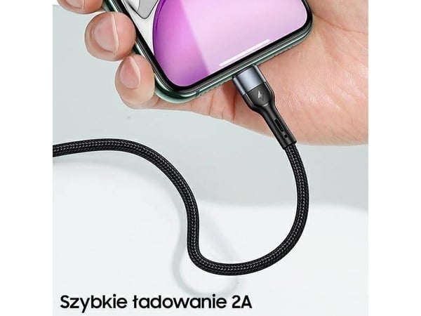 USB-A til Lightning-kabel Usams, 1 m, grønn (6958444945248)