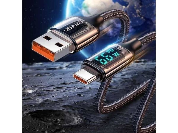 USB-kabel USAMS USB-A til USB-C, 1,2 m, hvit (6958444975429)